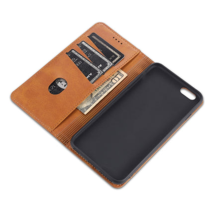 AZNS Magnetische horizontale Klapphülle aus Leder mit Kalbslederstruktur, Kartenfächern, Halter und Geldbörse, für iPhone 6, für iPhone 6 Plus, für iPhone 8/7, für iPhone 8 Plus/7 Plus, für iPhone XR