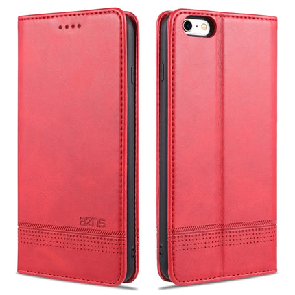 AZNS Magnetische horizontale Klapphülle aus Leder mit Kalbslederstruktur, Kartenfächern, Halter und Geldbörse, für iPhone 6, für iPhone 6 Plus, für iPhone 8/7, für iPhone 8 Plus/7 Plus, für iPhone XR