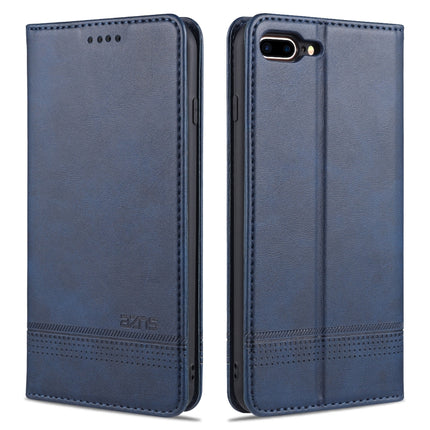 AZNS Magnetische horizontale Klapphülle aus Leder mit Kalbslederstruktur, Kartenfächern, Halter und Geldbörse, für iPhone 6, für iPhone 6 Plus, für iPhone 8/7, für iPhone 8 Plus/7 Plus, für iPhone XR