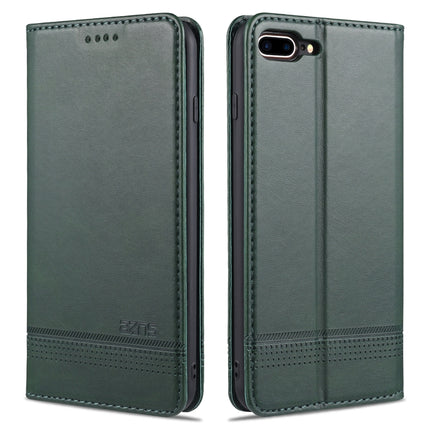 AZNS Magnetische horizontale Klapphülle aus Leder mit Kalbslederstruktur, Kartenfächern, Halter und Geldbörse, für iPhone 6, für iPhone 6 Plus, für iPhone 8/7, für iPhone 8 Plus/7 Plus, für iPhone XR