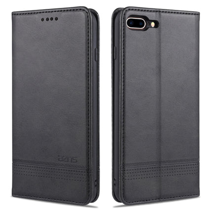 AZNS Magnetische horizontale Klapphülle aus Leder mit Kalbslederstruktur, Kartenfächern, Halter und Geldbörse, für iPhone 6, für iPhone 6 Plus, für iPhone 8/7, für iPhone 8 Plus/7 Plus, für iPhone XR