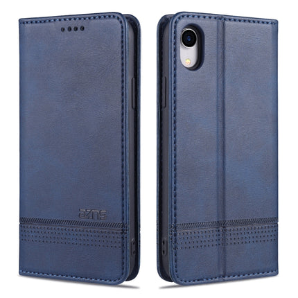AZNS Magnetische horizontale Klapphülle aus Kalbsleder mit Kartenfächern, Halter und Geldbörse, für iPhone XS Max