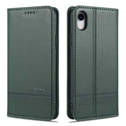 AZNS Magnetische horizontale Klapphülle aus Kalbsleder mit Kartenfächern, Halter und Geldbörse, für iPhone XS Max