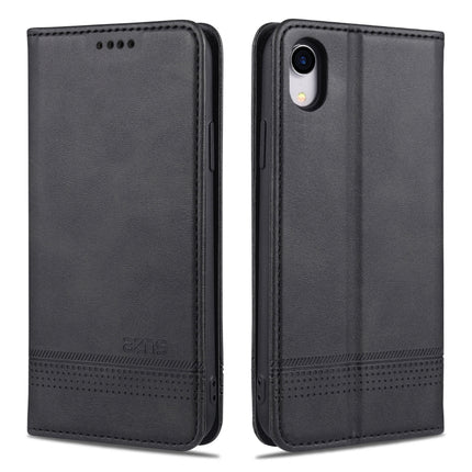 AZNS Magnetische horizontale Klapphülle aus Kalbsleder mit Kartenfächern, Halter und Geldbörse, für iPhone XS Max