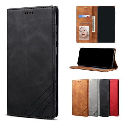 GUSSIM GS-001 Business Style Horizontal Flip Skin Feel PU Leather Case with Holder & Card Slots & Wallet & Photo Frame, For iPhone 6 / 6s, For iPhone 8 Plus / 7 Plus, For iPhone SE 2022 / SE 2020 / 8 / 7, For iPhone XR, For iPhone 11 Pro               ...