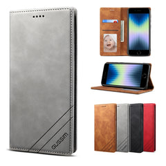 GUSSIM GS-001 Business Style Horizontal Flip Skin Feel PU Leather Case with Holder & Card Slots & Wallet & Photo Frame, For iPhone 6 / 6s, For iPhone 8 Plus / 7 Plus, For iPhone SE 2022 / SE 2020 / 8 / 7, For iPhone XR, For iPhone 11, For iPhone 11 Pro