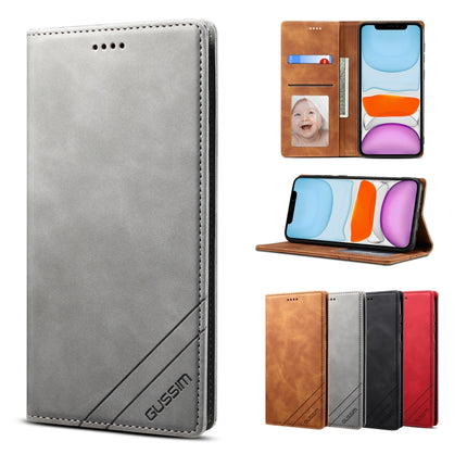 GUSSIM GS-001 Business Style Horizontal Flip Skin Feel PU Leather Case with Holder & Card Slots & Wallet & Photo Frame, For iPhone 12 mini, For iPhone 12 / 12 Pro, For iPhone 12 Pro Max, For iPhone X / XS, For iPhone XS Max, For iPhone 11