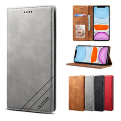 GUSSIM GS-001 Business Style Horizontal Flip Skin Feel PU Leather Case with Holder & Card Slots & Wallet & Photo Frame, For iPhone 6 / 6s, For iPhone 8 Plus / 7 Plus, For iPhone SE 2022 / SE 2020 / 8 / 7, For iPhone XR, For iPhone 11, For iPhone 11 Pro