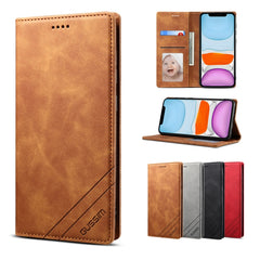 GUSSIM GS-001 Business Style Horizontal Flip Skin Feel PU Leather Case with Holder & Card Slots & Wallet & Photo Frame, For iPhone 6 / 6s, For iPhone 8 Plus / 7 Plus, For iPhone SE 2022 / SE 2020 / 8 / 7, For iPhone XR, For iPhone 11, For iPhone 11 Pro