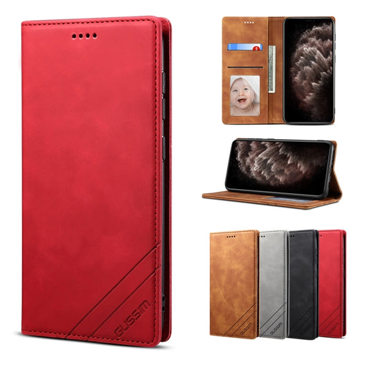 GUSSIM GS-001 Business Style Horizontal Flip Skin Feel PU Leather Case with Holder & Card Slots & Wallet & Photo Frame, For iPhone 11 Pro Max, For iPhone 12 mini, For iPhone 12 / 12 Pro, For iPhone 12 Pro Max, For iPhone X / XS, For iPhone XS Max