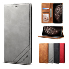 GUSSIM GS-001 Business Style Horizontal Flip Skin Feel PU Leather Case with Holder & Card Slots & Wallet & Photo Frame, For iPhone 11 Pro Max, For iPhone 12 mini, For iPhone 12 / 12 Pro, For iPhone 12 Pro Max, For iPhone X / XS, For iPhone XS Max
