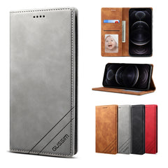 GUSSIM GS-001 Business Style Horizontal Flip Skin Feel PU Leather Case with Holder & Card Slots & Wallet & Photo Frame, For iPhone 12 / 12 Pro, For iPhone 12 Pro Max, For iPhone X / XS, For iPhone XS Max