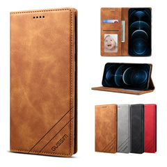 GUSSIM GS-001 Business Style Horizontal Flip Skin Feel PU Leather Case with Holder & Card Slots & Wallet & Photo Frame, For iPhone 12 / 12 Pro, For iPhone 12 Pro Max, For iPhone X / XS, For iPhone XS Max