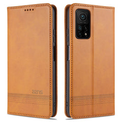AZNS Magnetic Calf Texture Horizontal Flip Leather Case with Card Slots & Holder & Wallet, For Xiaomi Redmi 10X 5G, For Xiaomi Mi 10T / 10T Pro / Redmi K30s, For Xiaomi Redmi Note 9 Pro / Note 9s, For Xiaomi Mi 10 Lite