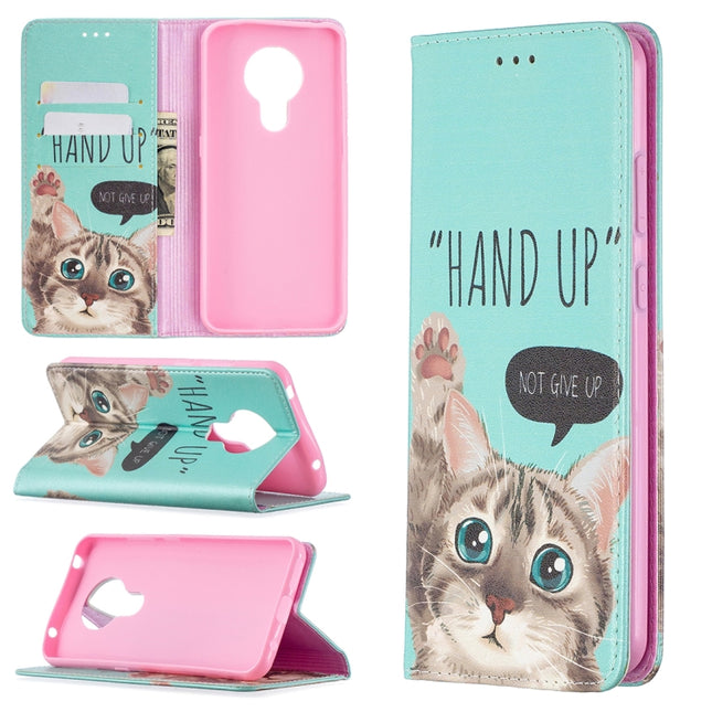 Colored Drawing Pattern Invisible Magnetic Horizontal Flip PU Leather Case with Holder & Card Slots & Wallet, For Nokia 5.3, For Nokia 2.4