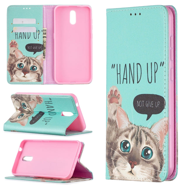 Colored Drawing Pattern Invisible Magnetic Horizontal Flip PU Leather Case with Holder & Card Slots & Wallet, For Nokia 2.3, For Nokia 1.3