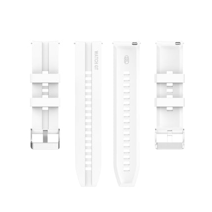 Silicone Replacement Strap Watchband with Silver Steel Buckle, For Xiaomi Watch Color Sport
