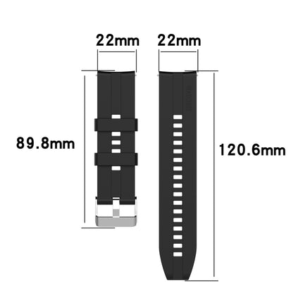Silicone Replacement Strap Watchband with Silver Steel Buckle, For Xiaomi Watch Color Sport