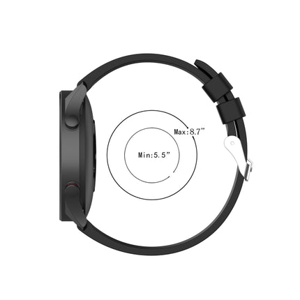 Silicone Replacement Strap Watchband with Silver Steel Buckle, For Xiaomi Watch Color Sport