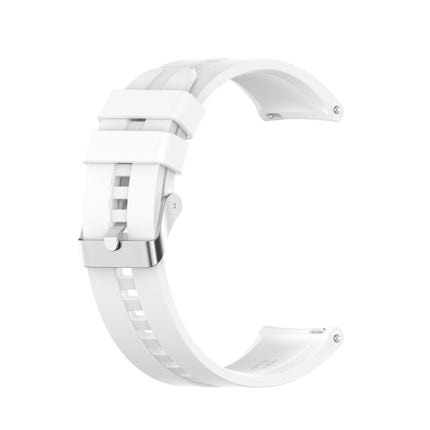 Silicone Replacement Strap Watchband with Silver Steel Buckle, For TicWatch Pro 3