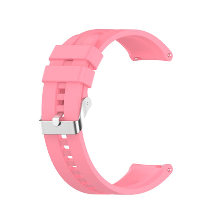 Silicone Replacement Strap Watchband with Silver Steel Buckle, For TicWatch Pro 3