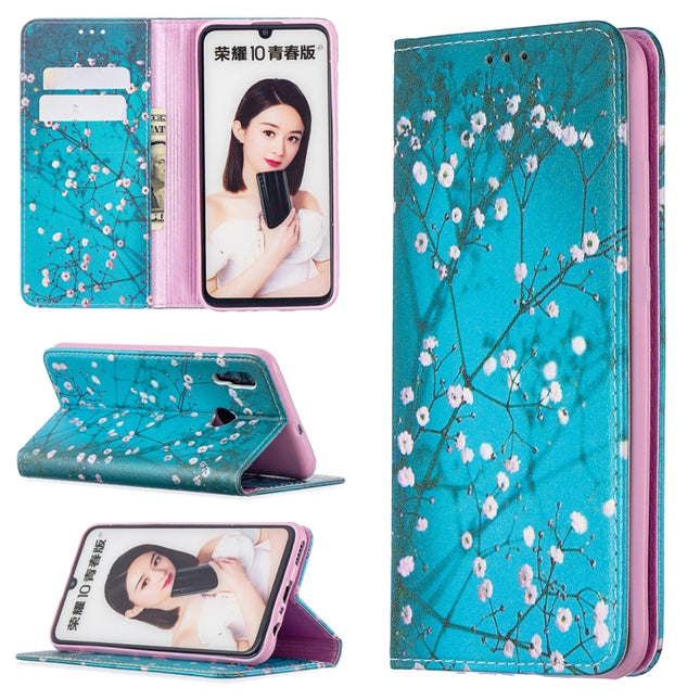 Colored Drawing Pattern Invisible Magnetic Horizontal Flip PU Leather Case with Holder & Card Slots & Wallet, For Huawei P smart 2019, For Huawei P smart 2020
