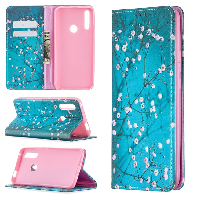 Colored Drawing Pattern Invisible Magnetic Horizontal Flip PU Leather Case with Holder & Card Slots & Wallet, For Huawei P smart Z, For Huawei Y5p