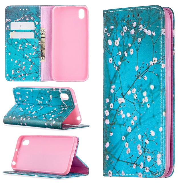 Colored Drawing Pattern Invisible Magnetic Horizontal Flip PU Leather Case with Holder & Card Slots & Wallet, For Huawei Y5 (2019), For Huawei Y6 (2019)