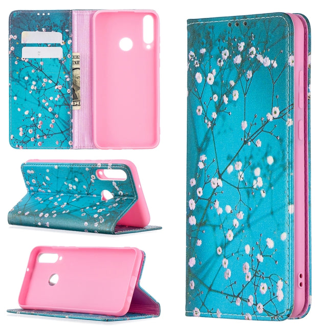 Colored Drawing Pattern Invisible Magnetic Horizontal Flip PU Leather Case with Holder & Card Slots & Wallet, For Huawei Y6p, For Huawei Y7p