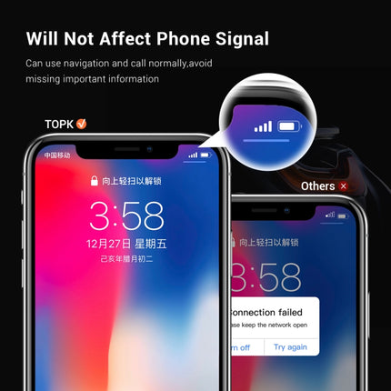 TOPK D21 Car Mobile Phone Holder Magnetic Universal In-car Phone Holder Stand, D21