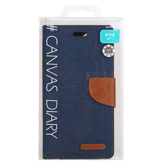 For iPhone 11 MERCURY GOOSPERY CANVAS DIARY Canvas Texture Horizontal Flip Leather Case with Card Slots & Wallet & Holder, For iPhone 11