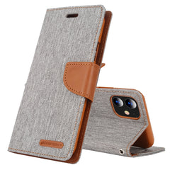 For iPhone 11 MERCURY GOOSPERY CANVAS DIARY Canvas Texture Horizontal Flip Leather Case with Card Slots & Wallet & Holder, For iPhone 11