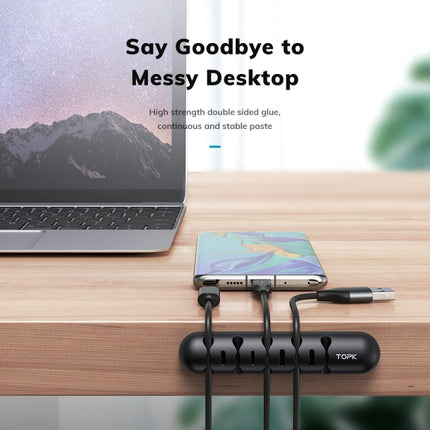Organizador de cables de escritorio TOPK L35, organizador de cables de datos, organizador de cables de almacenamiento de auriculares, organizador de cables con cabezal magnético