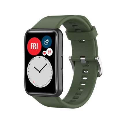 For Huawei Watch Fit Silicone Replacement Wrist Strap Watchband with Stainless Steel Buckle