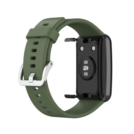 For Huawei Watch Fit Silicone Replacement Wrist Strap Watchband with Stainless Steel Buckle