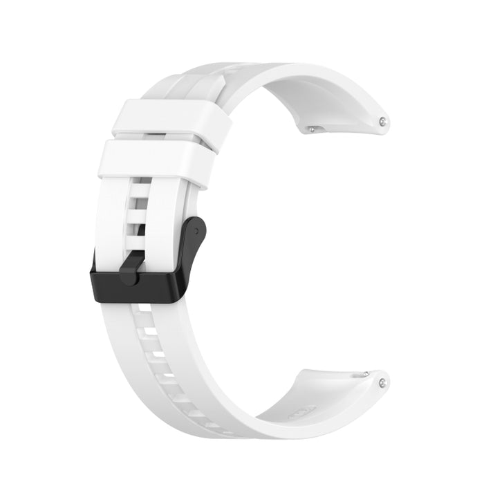 For Huawei Watch GT 2 42mm Silicone Replacement Wrist Strap Watchband, with Black Buckle