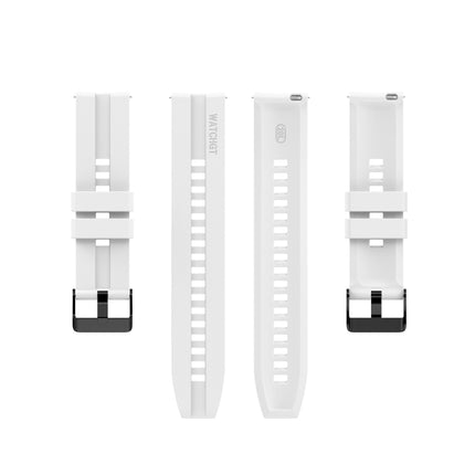 For Huawei Watch GT 2 42mm Silicone Replacement Wrist Strap Watchband, with Black Buckle