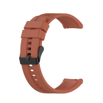 For Huawei Watch GT 2 42mm Silicone Replacement Wrist Strap Watchband, with Black Buckle