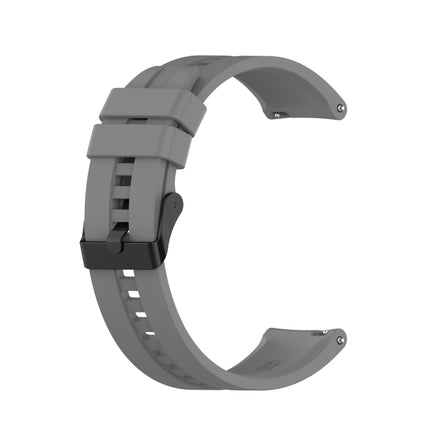 For Huawei Watch GT 2 42mm Silicone Replacement Wrist Strap Watchband, with Black Buckle
