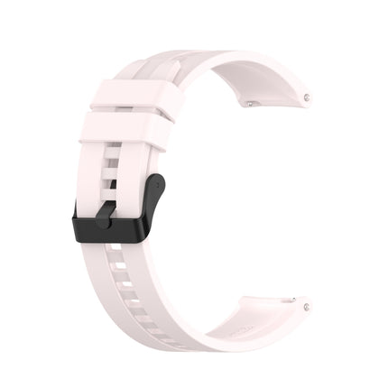 For Huawei Watch GT 2 42mm Silicone Replacement Wrist Strap Watchband, with Black Buckle