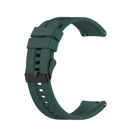 For Huawei Watch GT 2 42mm Silicone Replacement Wrist Strap Watchband, with Black Buckle