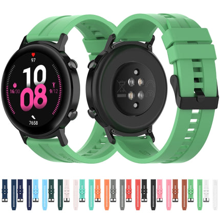 For Huawei Watch GT 2 42mm Silicone Replacement Wrist Strap Watchband, with Black Buckle