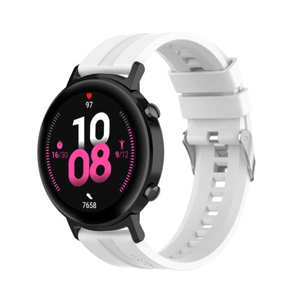 For Huawei Watch GT 2 42mm Silicone Replacement Wrist Strap Watchband, with Silver Buckle