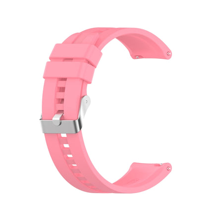 For Huawei Watch GT 2 42mm Silicone Replacement Wrist Strap Watchband, with Silver Buckle