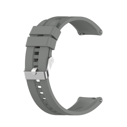 For Huawei Watch GT 2 42mm Silicone Replacement Wrist Strap Watchband, with Silver Buckle