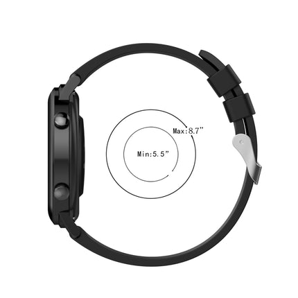 For Huawei Watch GT 2 42mm Silicone Replacement Wrist Strap Watchband, with Silver Buckle