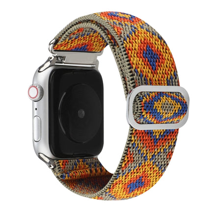 Metal Japanese Buckle Elastic Nylon Replacement Watchbands, For Apple Watch Series 7 45mm / 6 & SE & 5 & 4 44mm / 3 & 2 & 1 42mm, For Apple Watch Series 8&7 41mm / SE 2&6&SE&5&4 40mm / 3&2&1 38mm