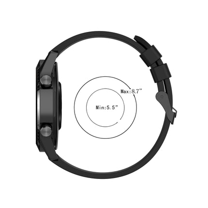 For Huawei Watch GT 2 46mm Silicone Replacement Wrist Strap Watchband, with Black Buckle
