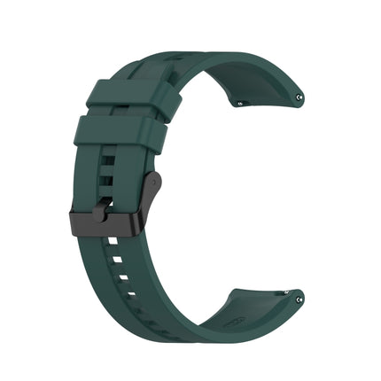 For Huawei Watch GT 2 46mm Silicone Replacement Wrist Strap Watchband, with Black Buckle
