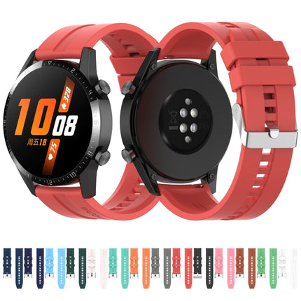 For Huawei Watch GT 2 46mm Silicone Replacement Wrist Strap Watchband, with Black Buckle